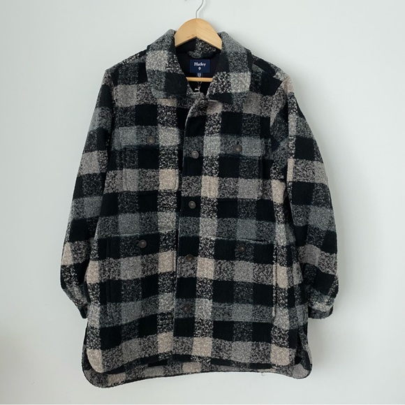 *SOLD* Hatley Hayden Overcoat Shacket, Grey Classic Plaid Check - Picture 2 of 10